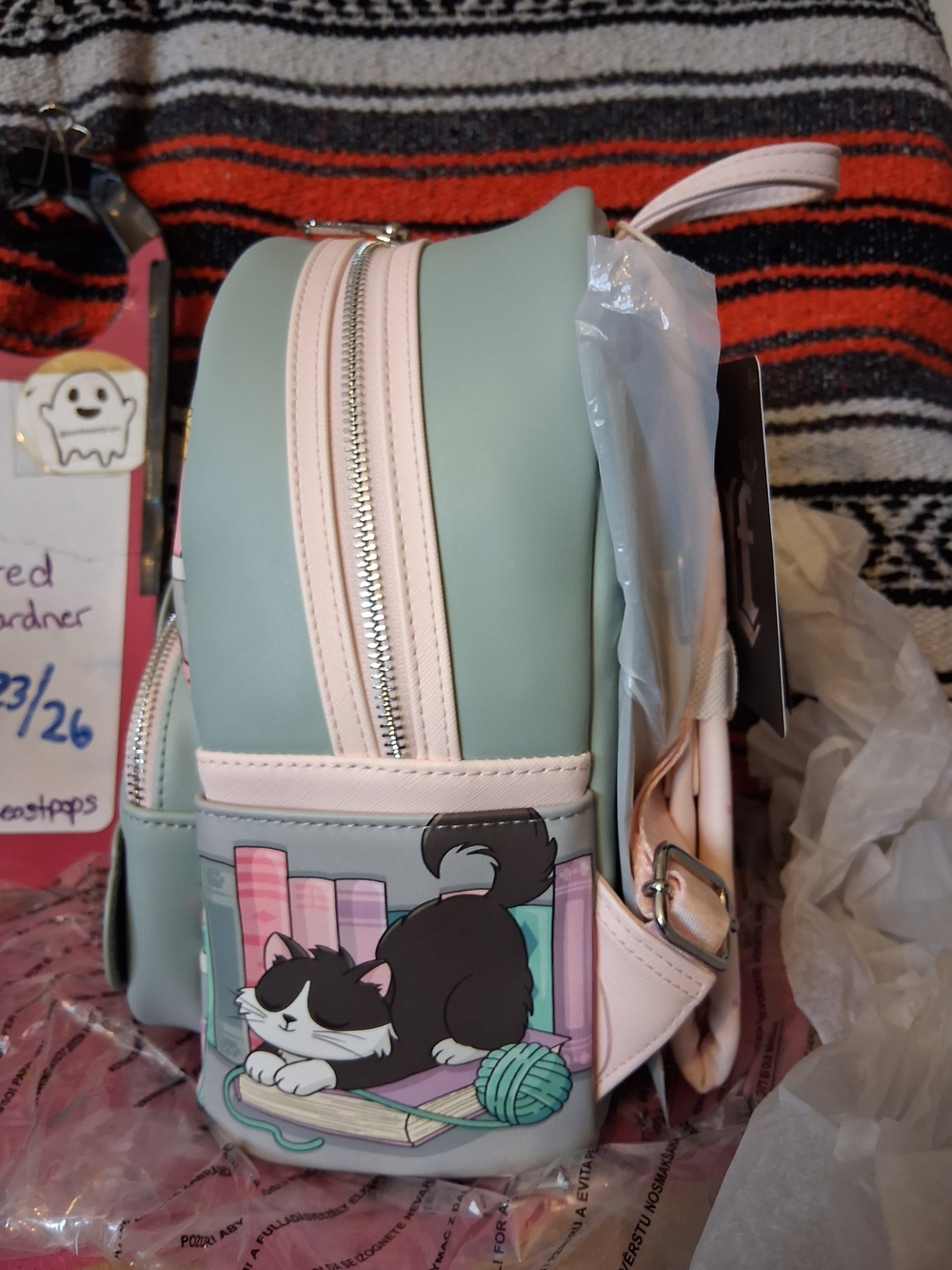 Loungefly Bookish Cat Mini Backpack Books-A-Million Exclusive New With Tags - Picture 2 of 6